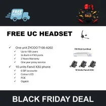 UC100+ Bundle of PBX with 10 IP-Phones